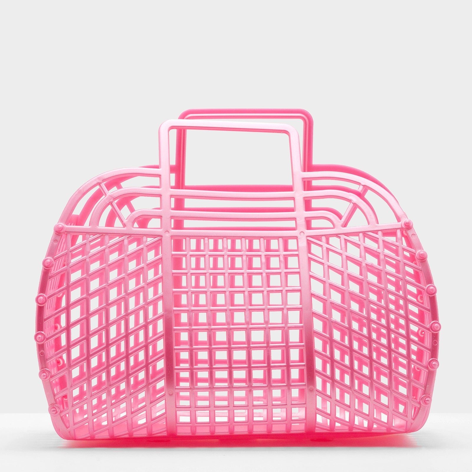 Large Pink Jelly Basket - bubblegum market