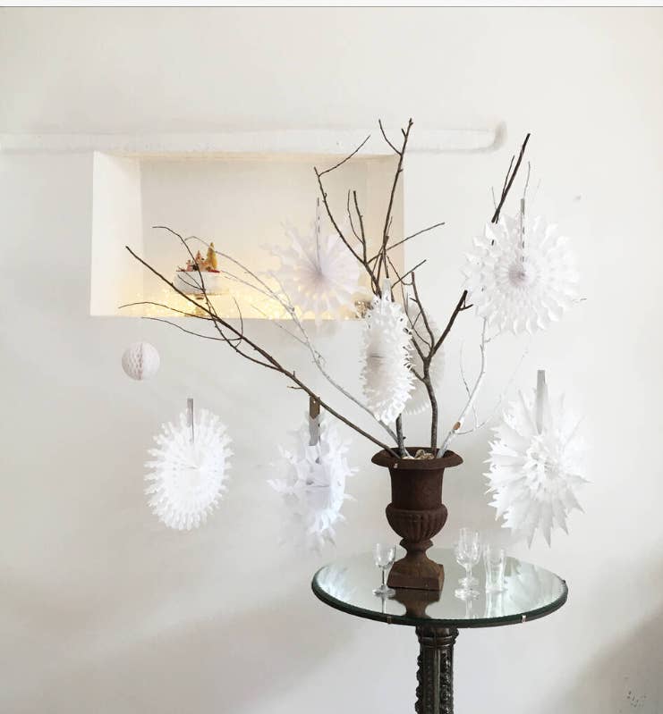 Large White Paper Fan 24" - bubblegum market