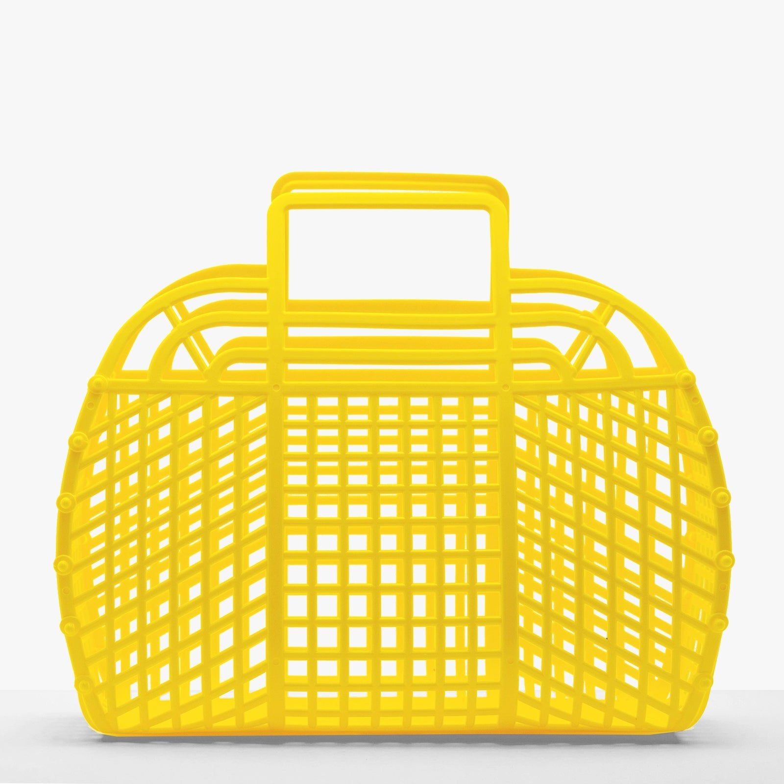 Large Yellow Jelly Basket - bubblegum market
