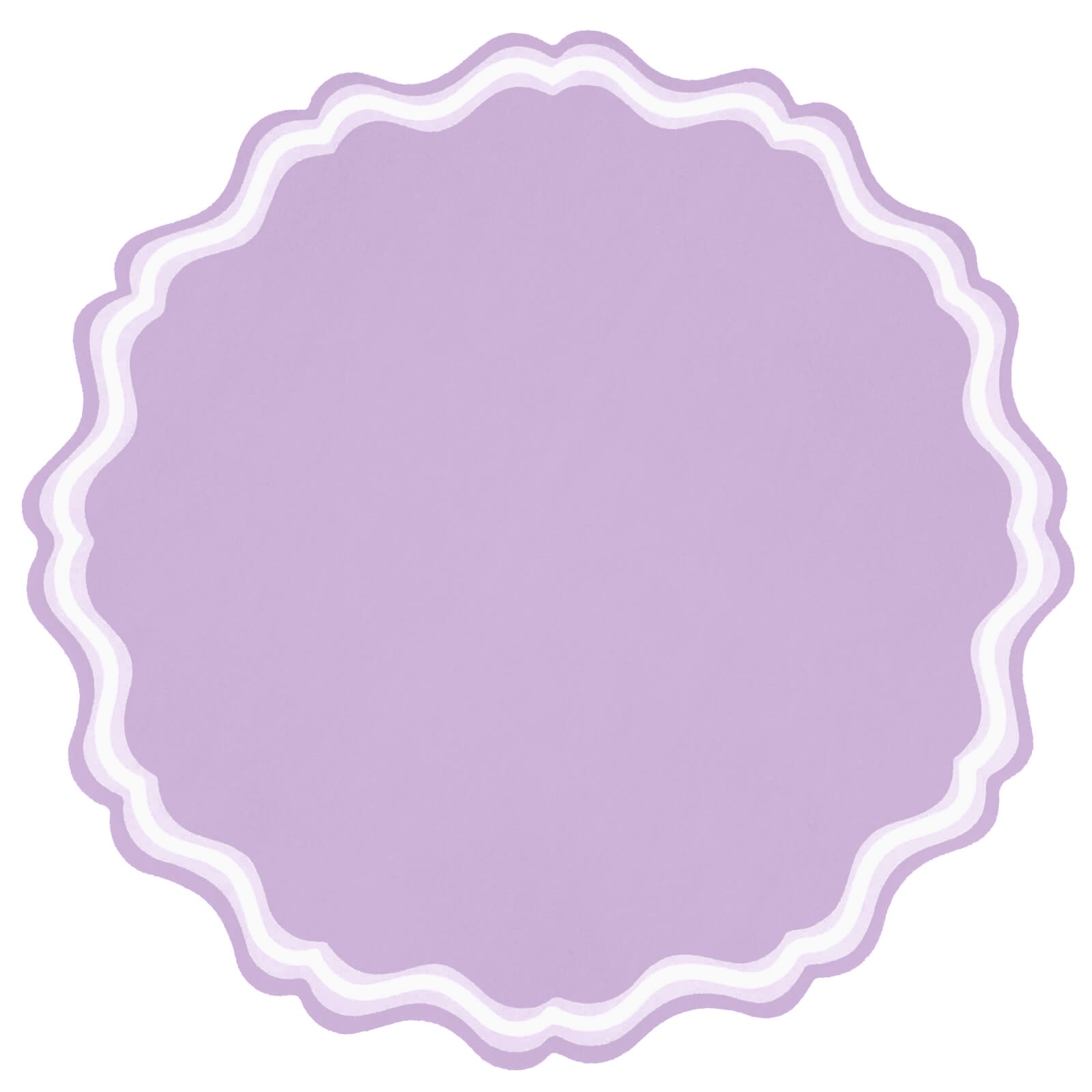 Lavender Fancy Scallop Paper Placemats - bubblegum market