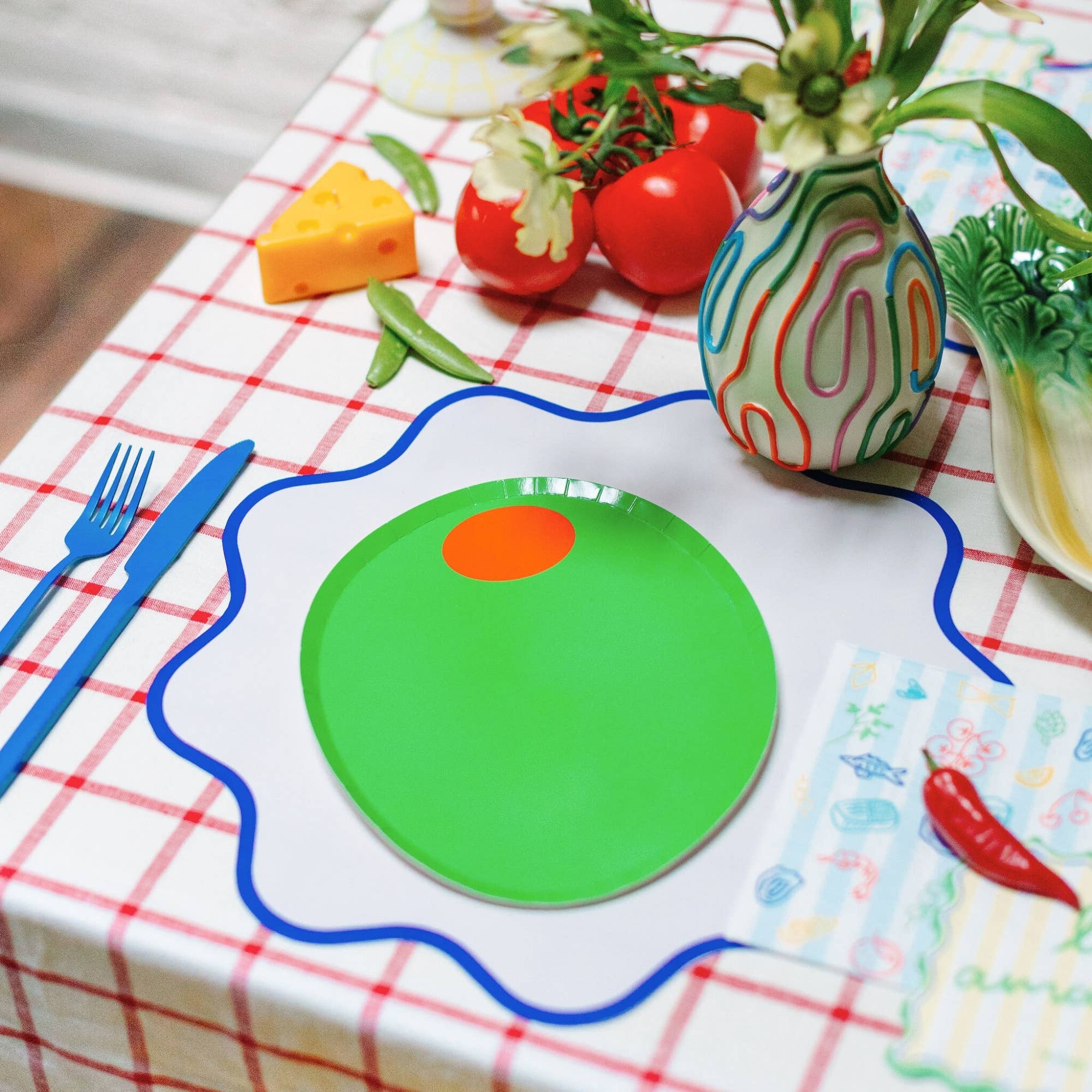 Le Dinner Olive Dessert Plates 8" - bubblegum market