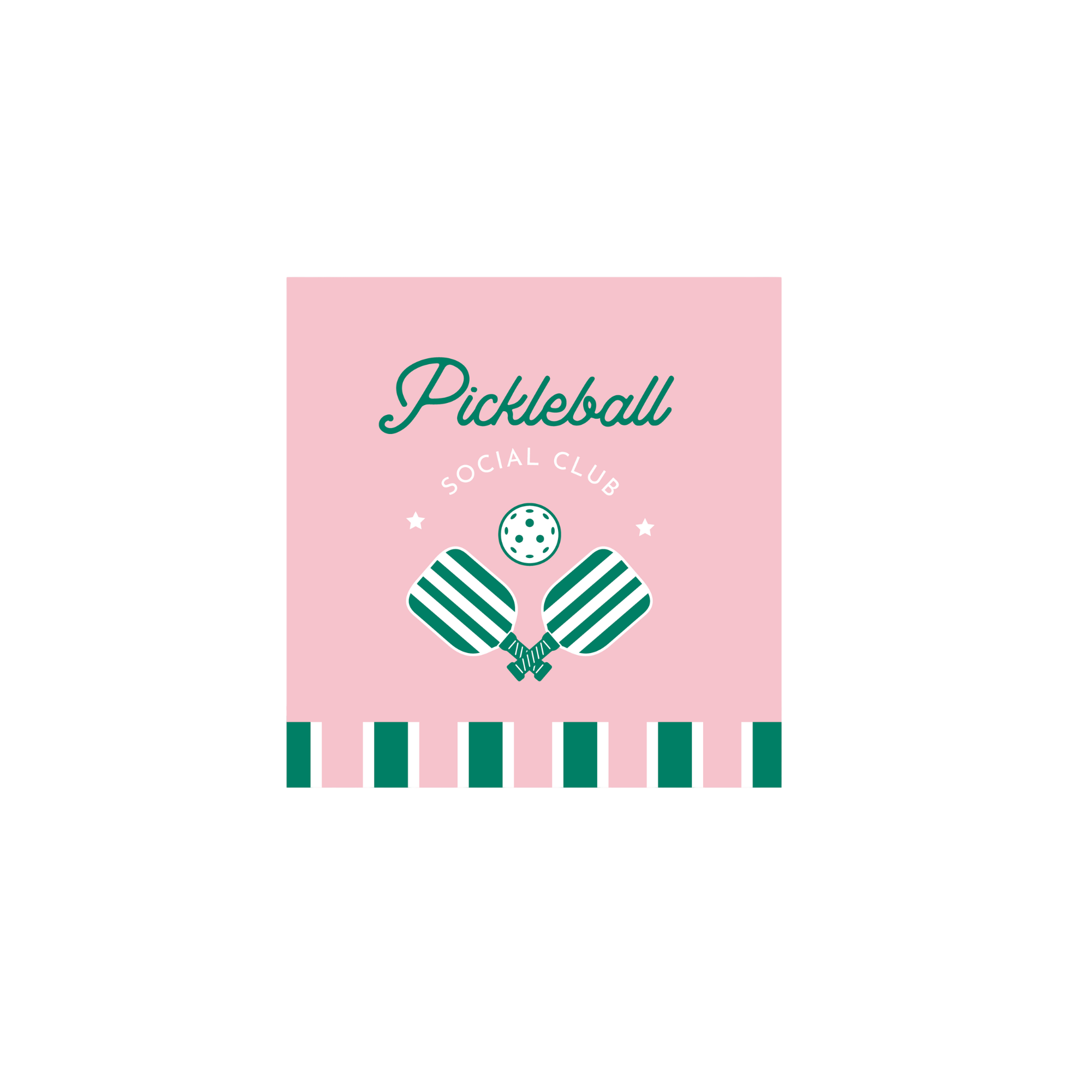 Le Pickleball Cocktail Napkins - bubblegum market