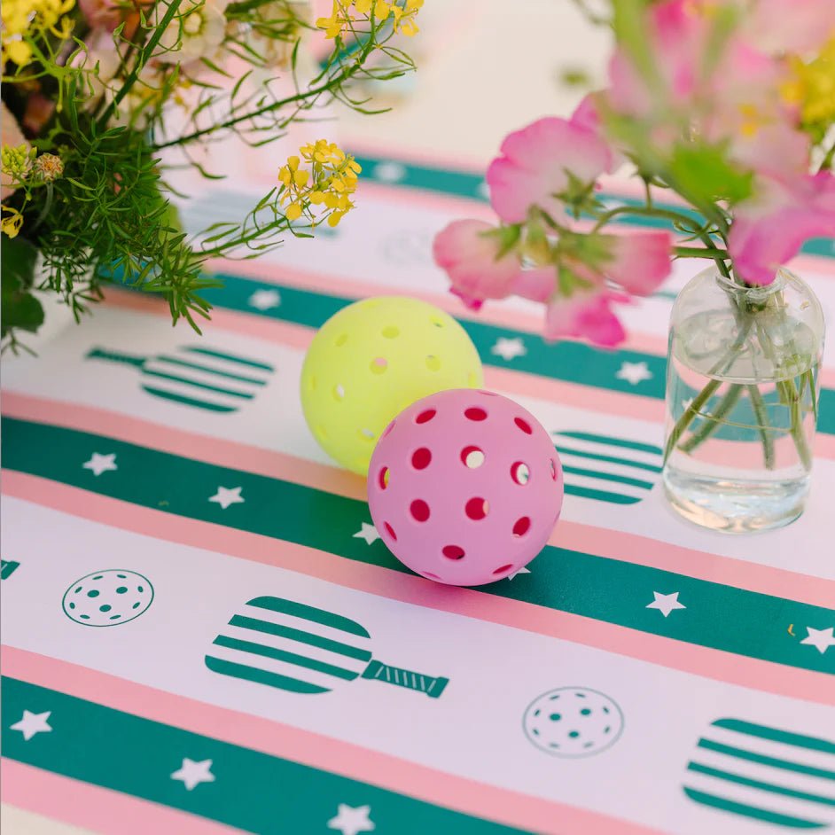 Le Pickleball Paper Table Runner - bubblegum market