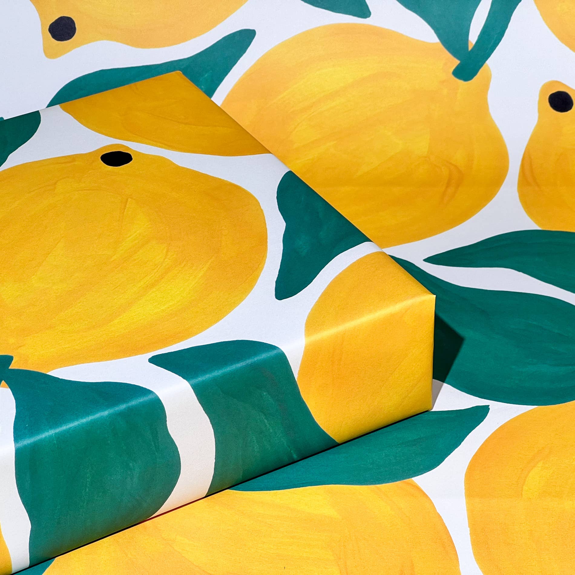 Lemons Gift Wrap Sheet - bubblegum market