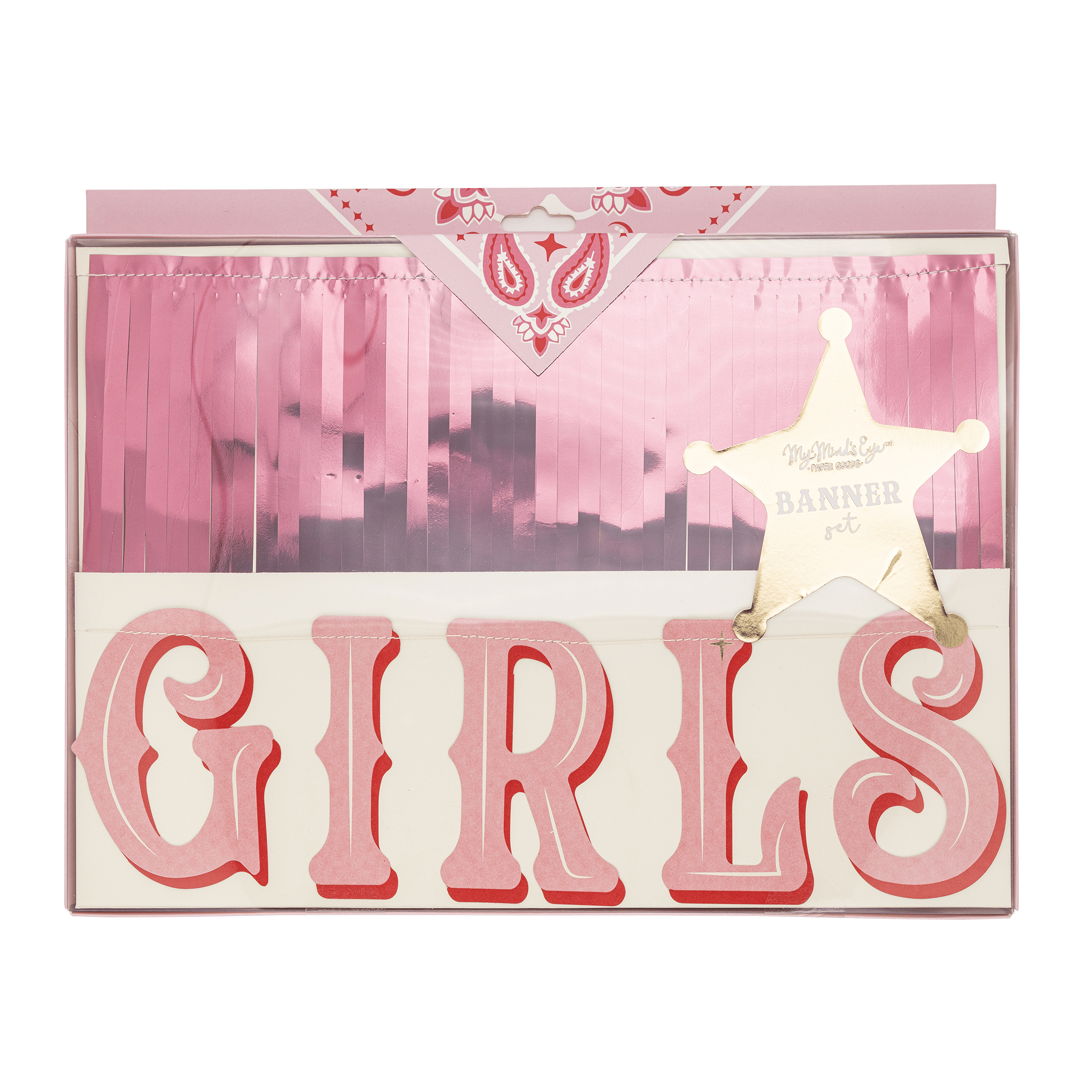 Let's Go Girls Cowgirl Banner Set - bubblegum market