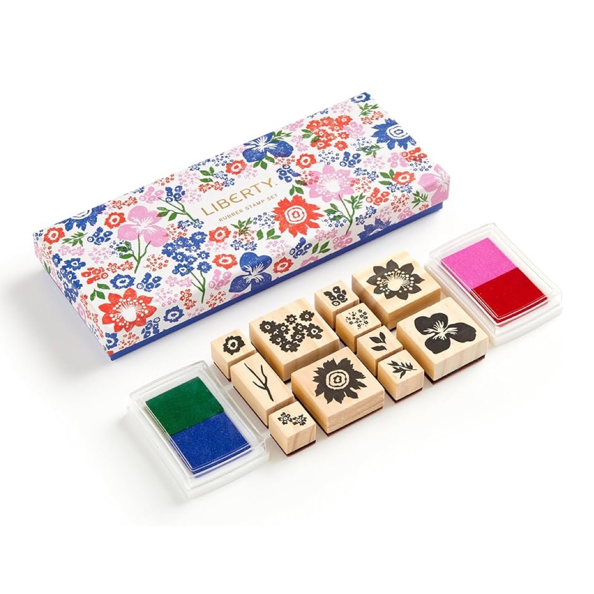 Liberty Classic Floral Rubber Stamp Set - bubblegum market