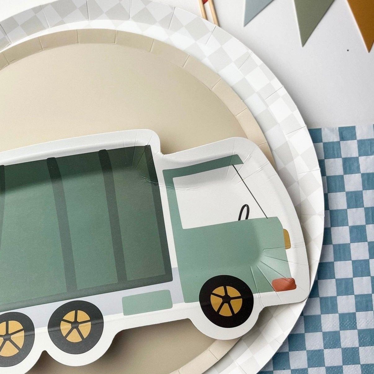 Light Gray Checkered Dinner Plates 10.25" - bubblegum market