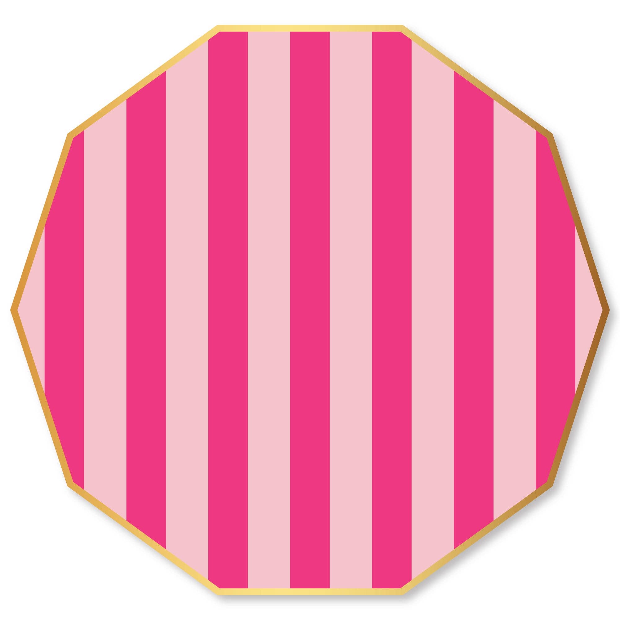 Light & Haute Pink Cabana Stripe Large Plates 10.75" - bubblegum market