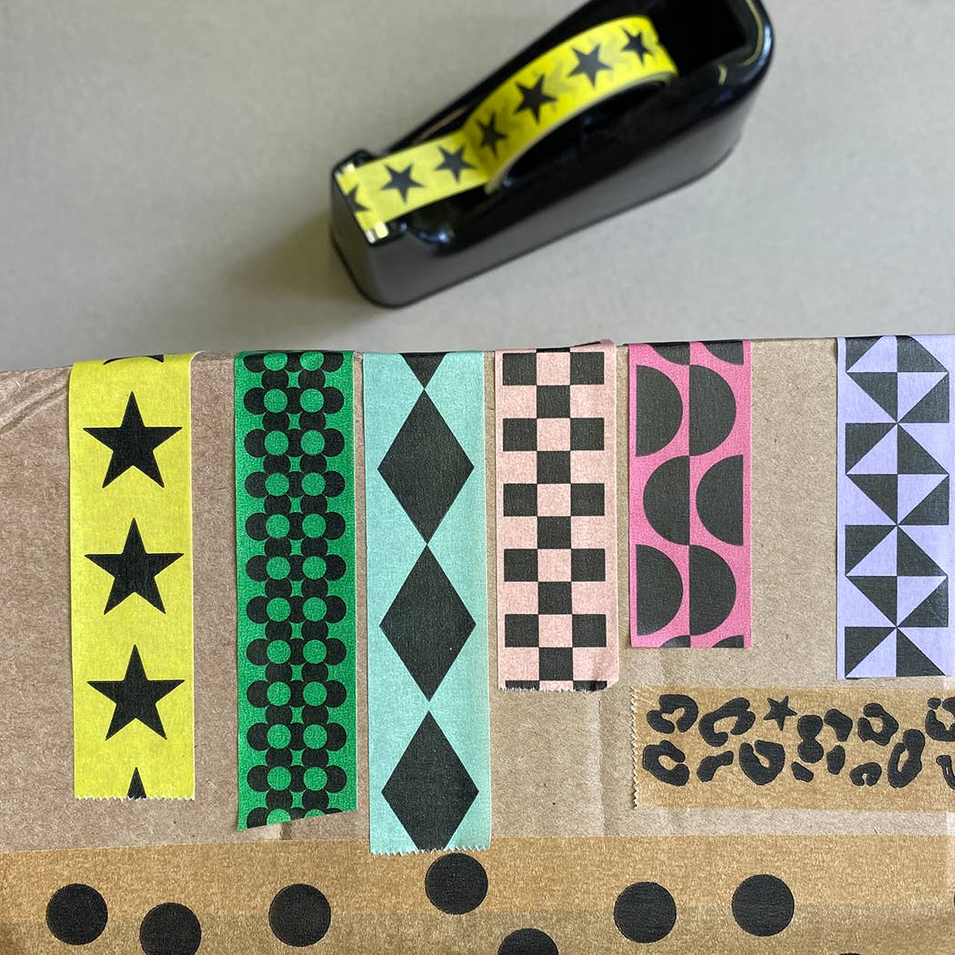 Lilac Geometric Pinwheel Patterned Tape - bubblegum market