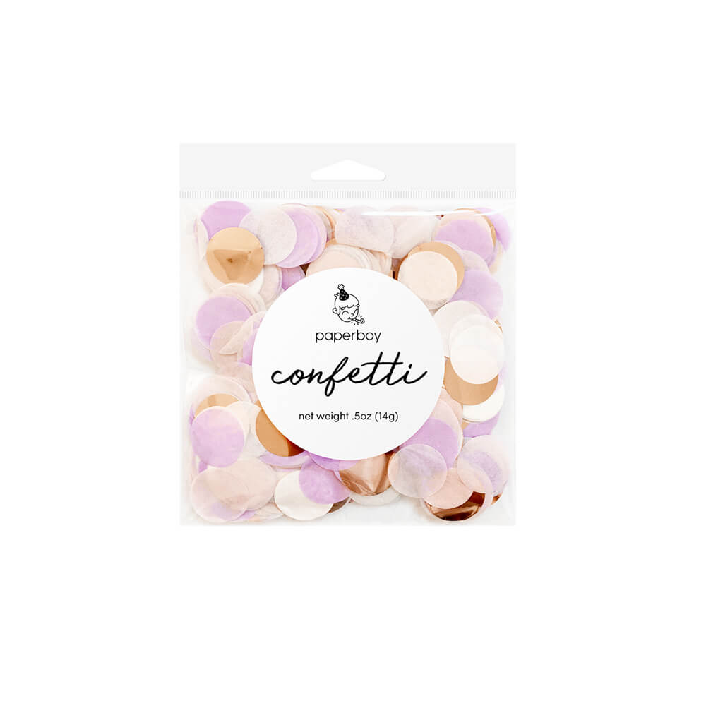 Lilac & Rose Gold Confetti - bubblegum market