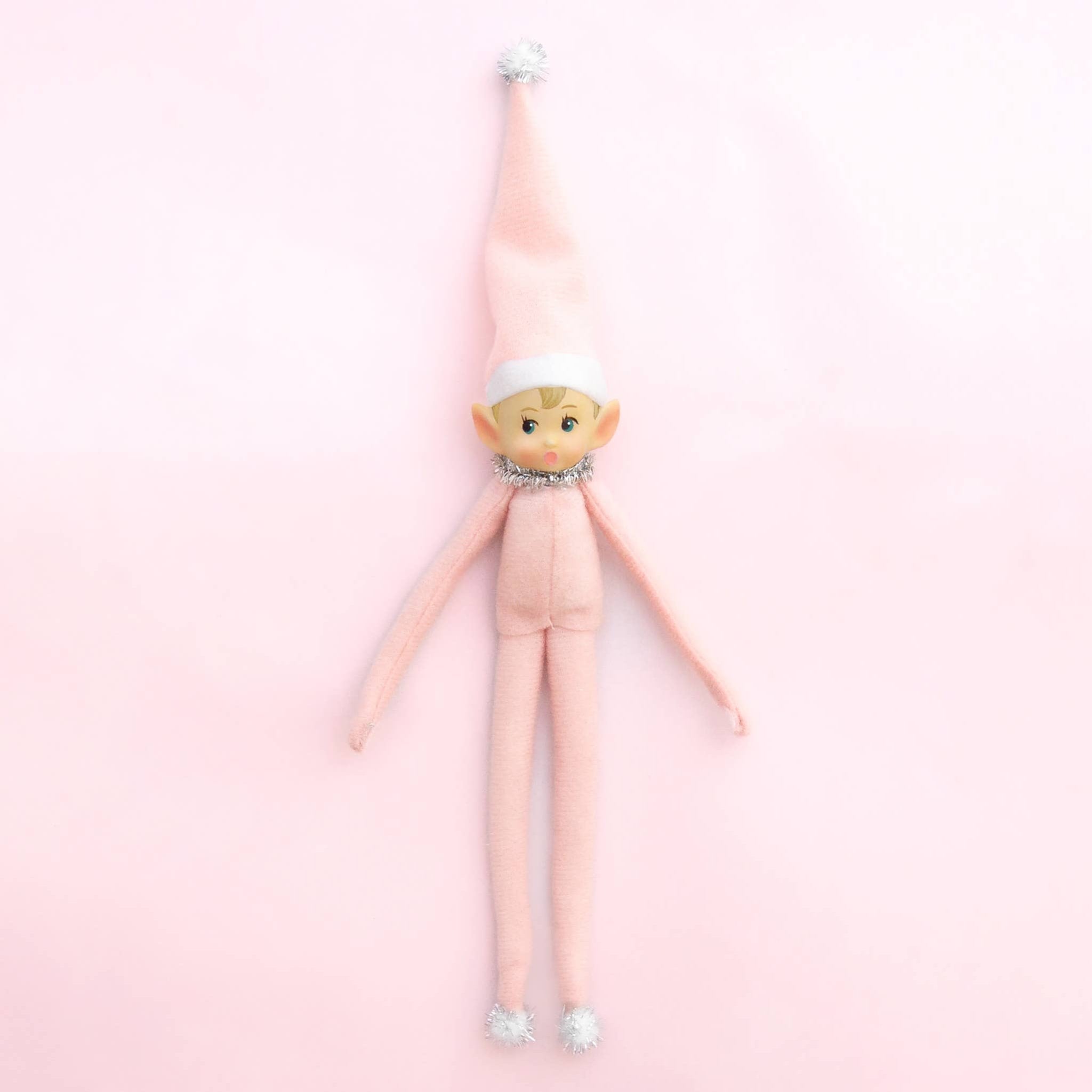 Little Lou Light Pink Elf Ornament 11" - bubblegum market