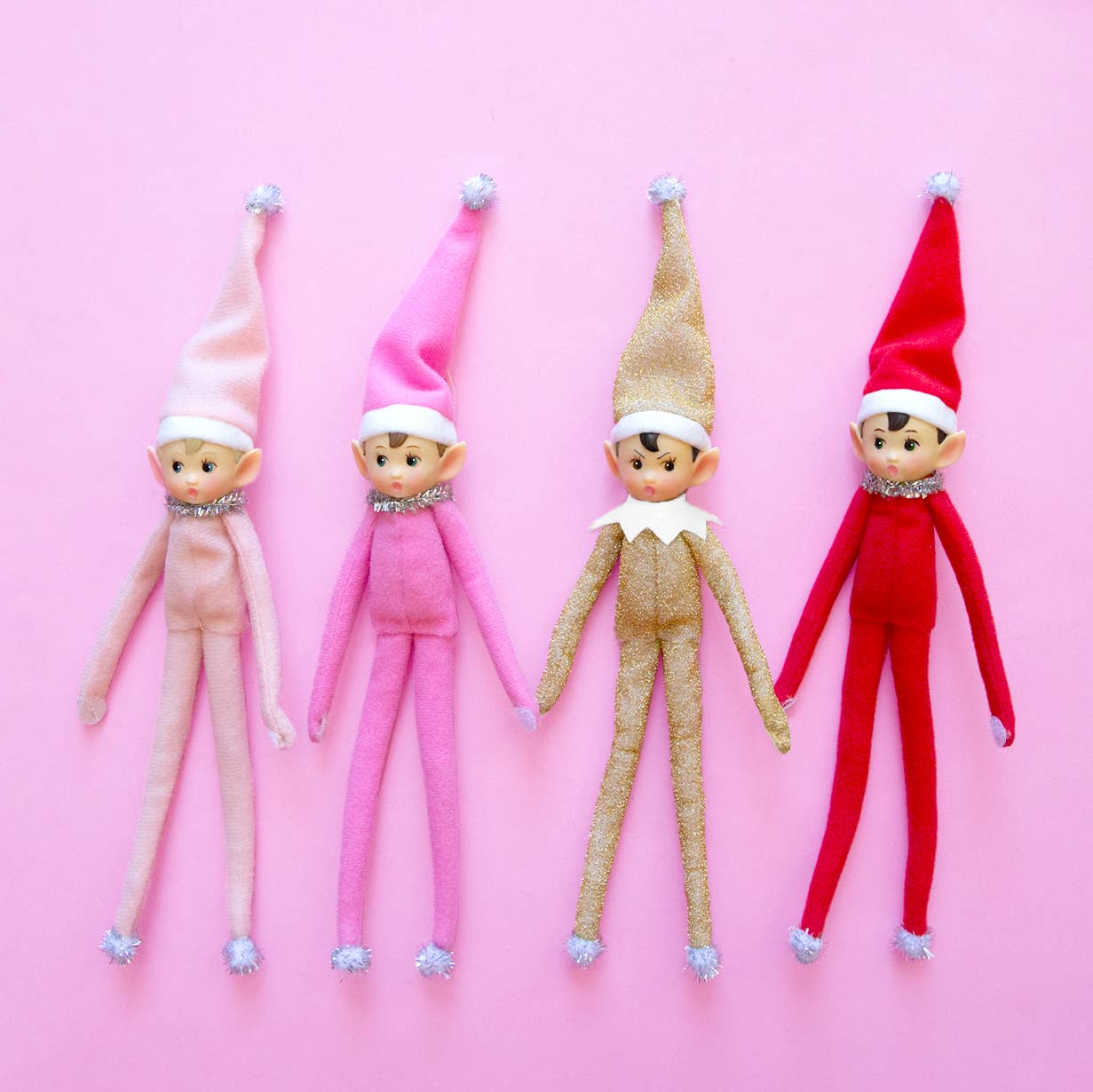 Little Lou Light Pink Elf Ornament 11" - bubblegum market