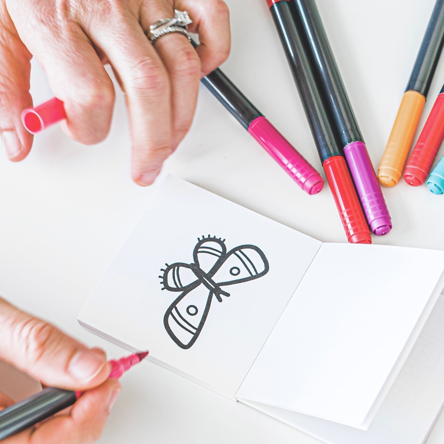 Little Moments Mini Coloring Pad - bubblegum market