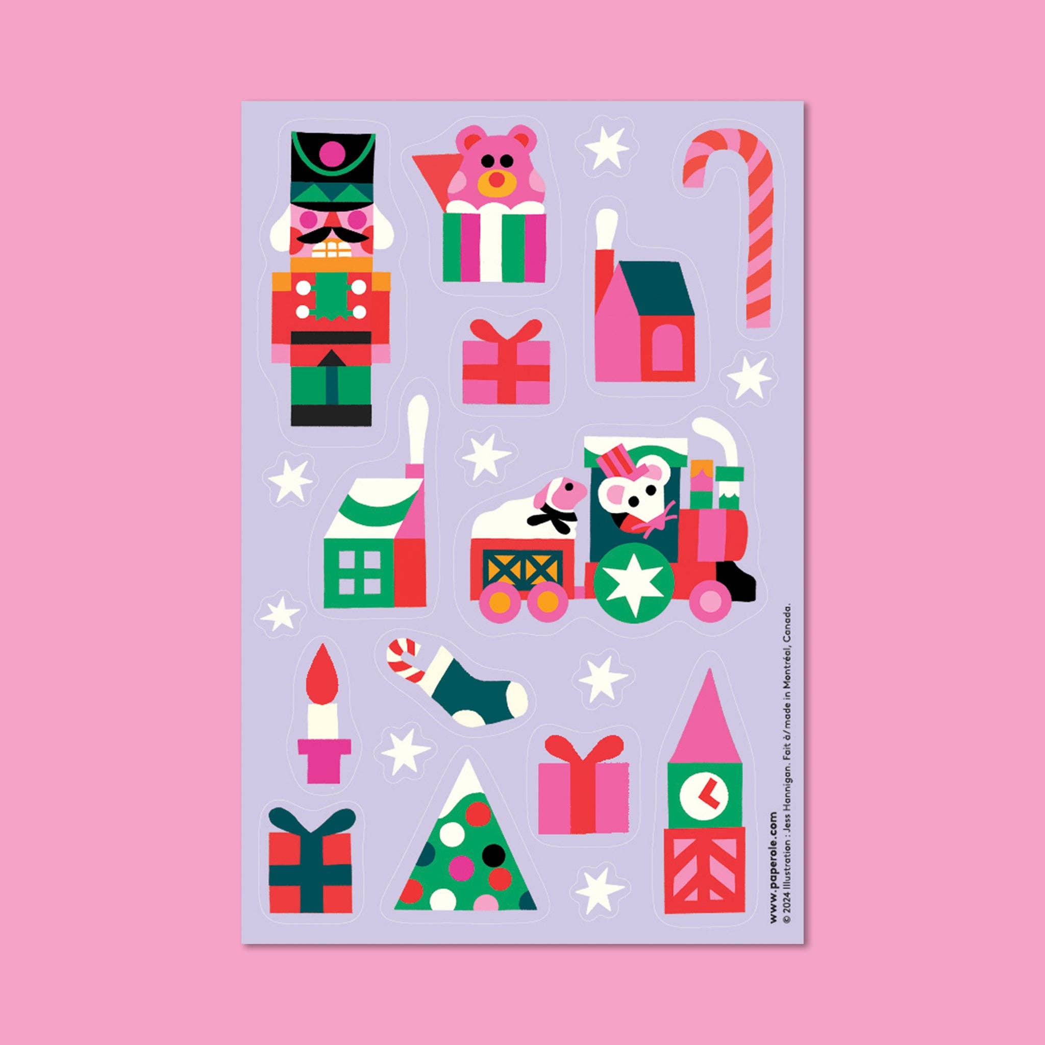 LITTLE TRAIN Holiday Sticker Sheet - bubblegum market