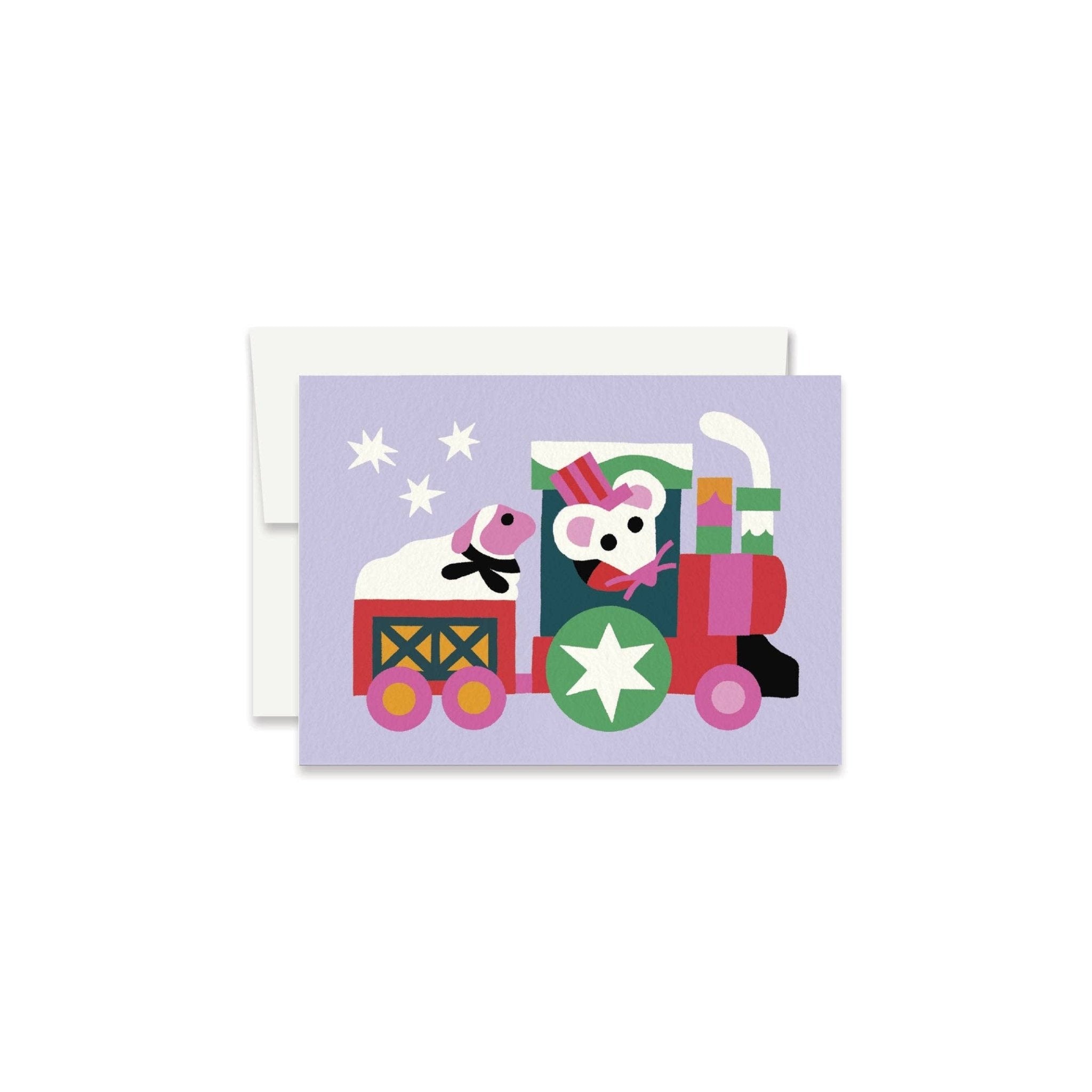 LITTLE TRAIN Miniature Holiday Greeting Card - bubblegum market