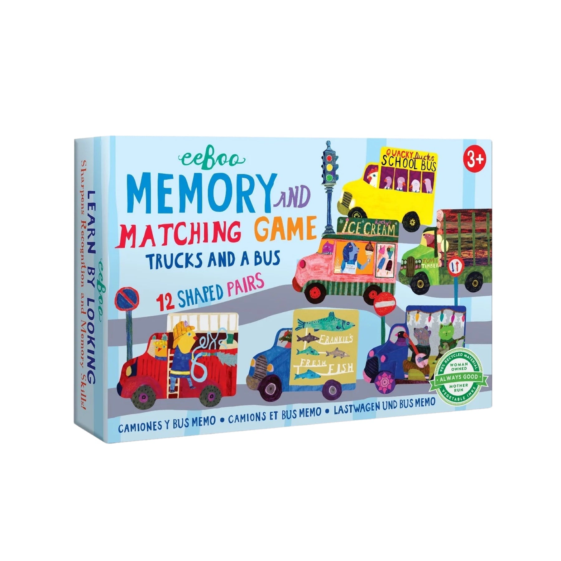 Little Trucks & a Bus Matching Game - bubblegum market