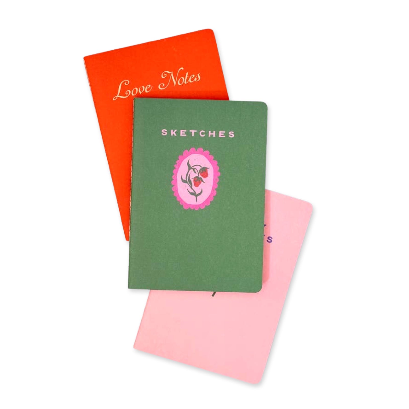 Love Noted Rough Draft Notebook Set - bubblegum market