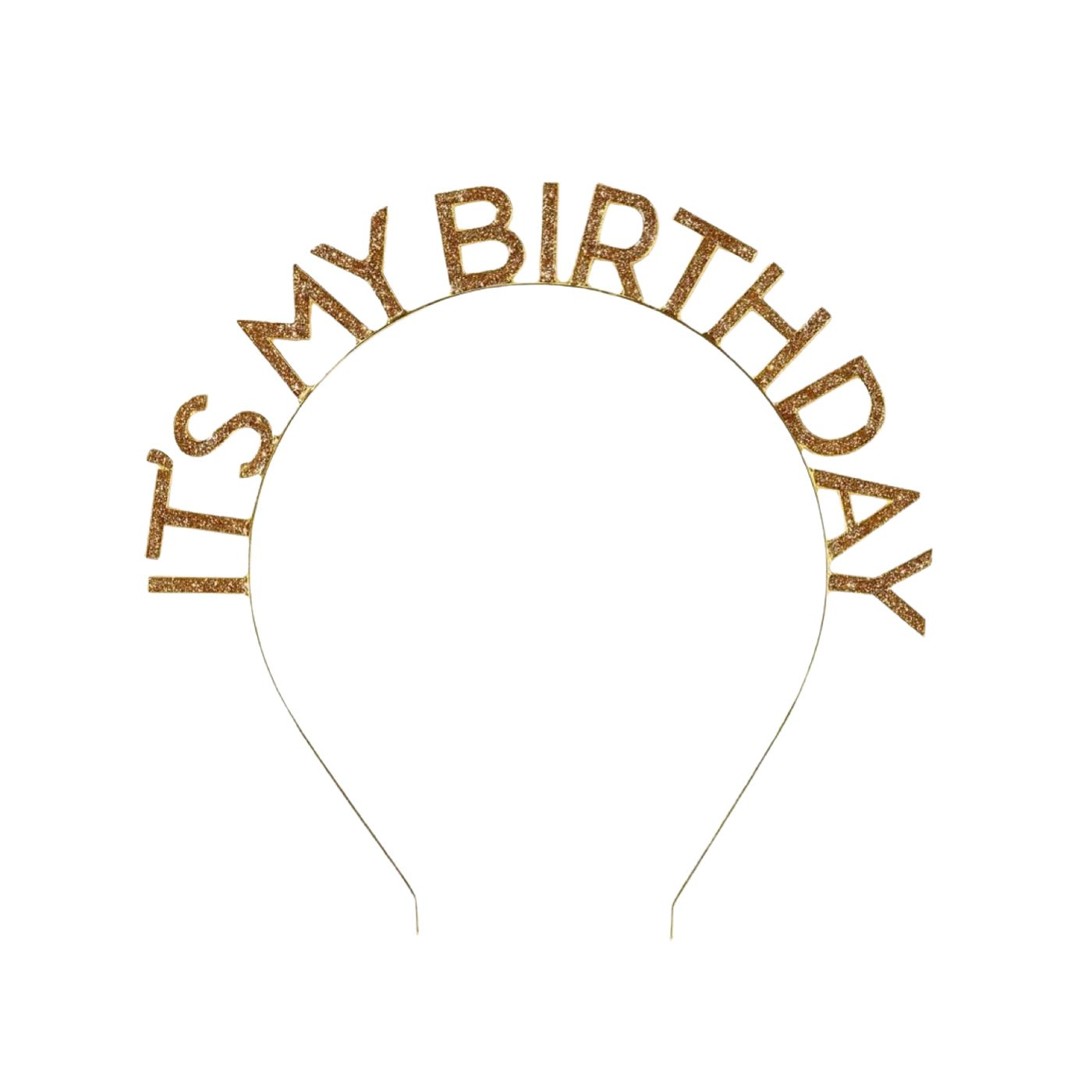 Luxe Gold 'It's My Birthday' Headband - bubblegum market