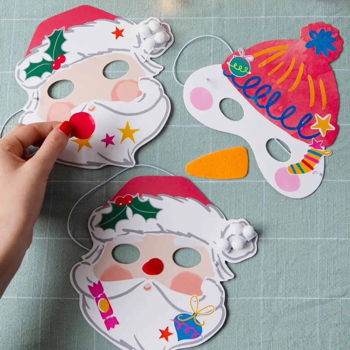 Make Your Own Christmas Masks Kit (6 Pk) - bubblegum market