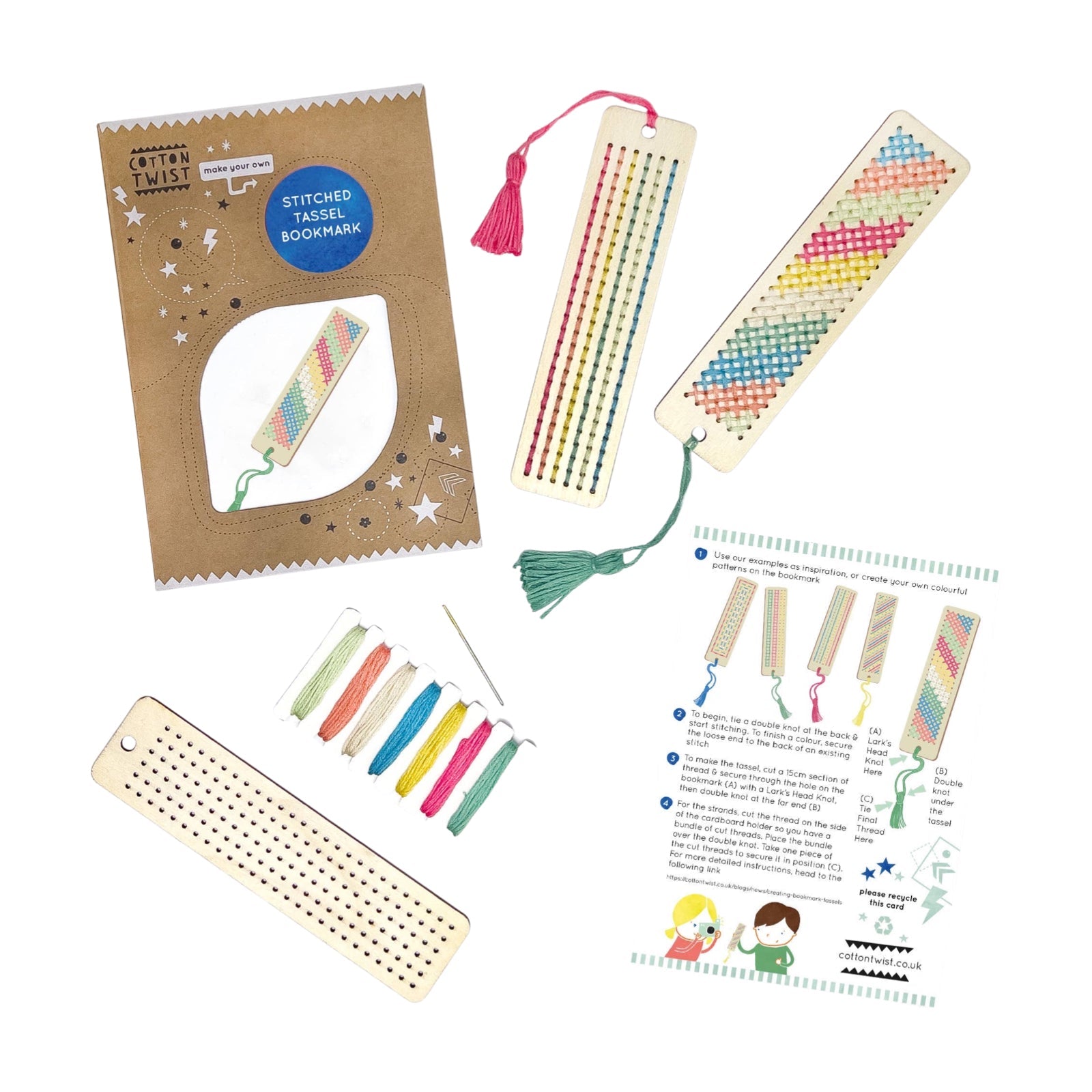Make Your Own Stitched Tassel Bookmark - bubblegum market