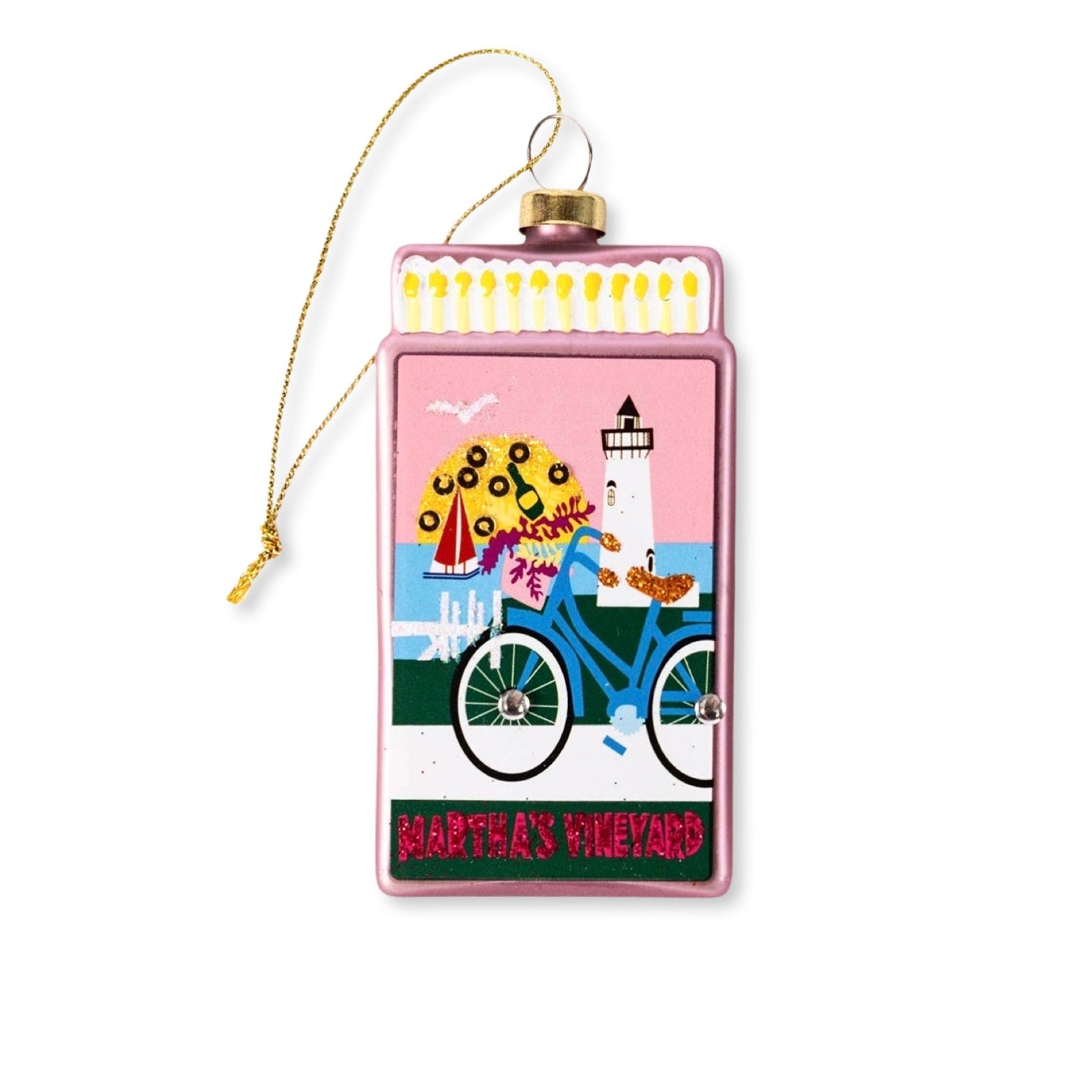 Martha's Vineyard Matchbook Ornament 3.5" - bubblegum market
