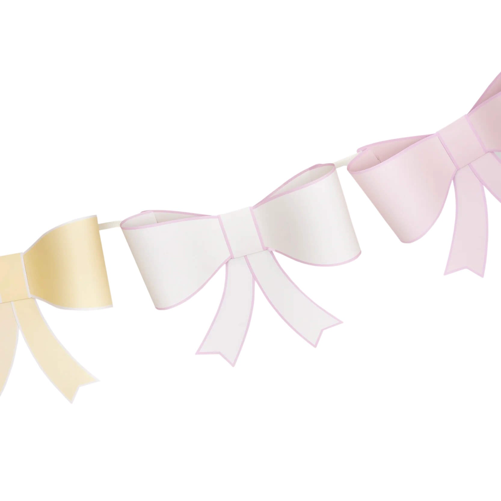 Meri Meri Party 3D Paper Bow Garland - bubblegum market