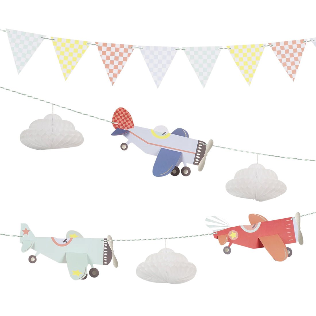 Meri Meri Party Airplane Banner - bubblegum market