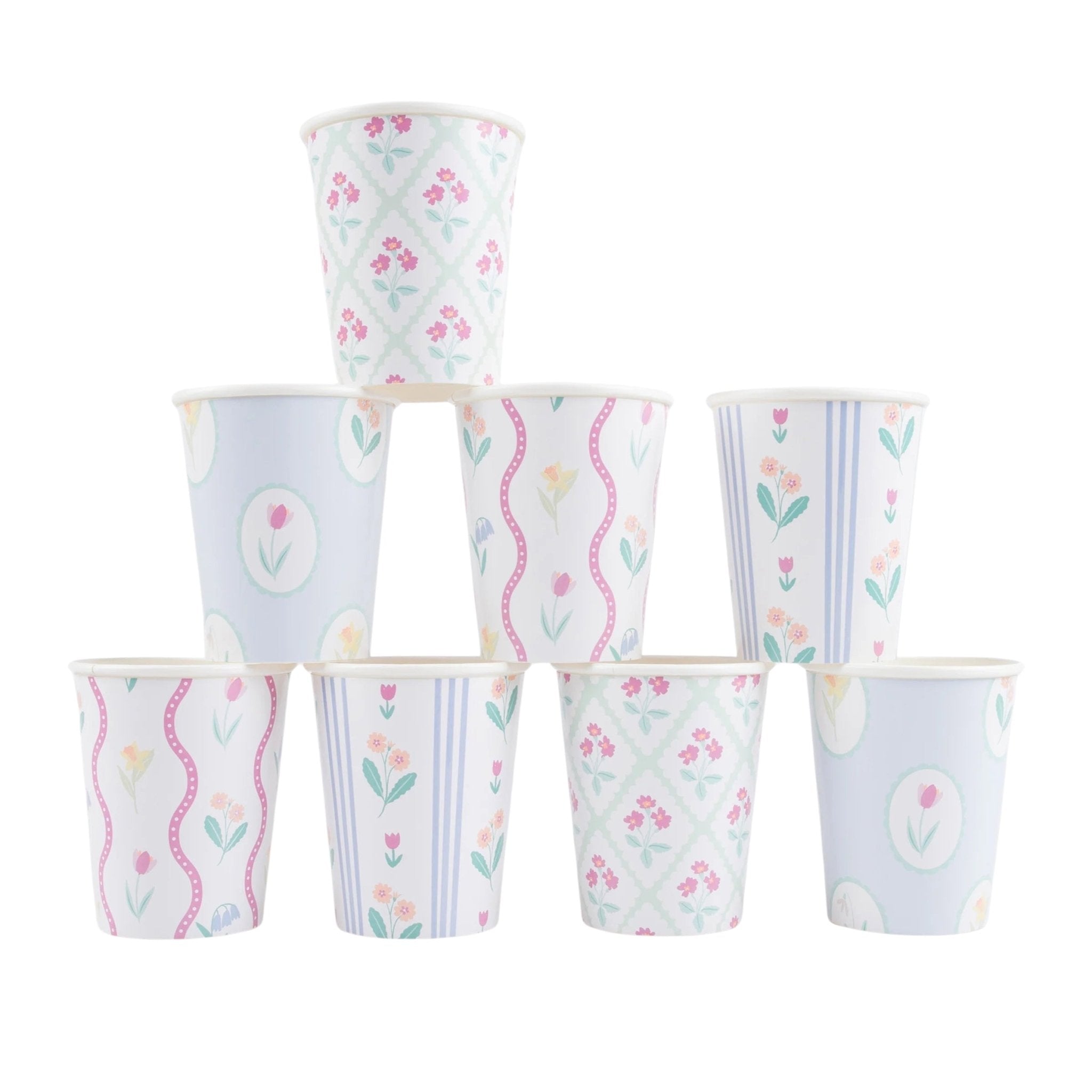 Meri Meri Party Bloomsbury Floral Pattern Cups - bubblegum market