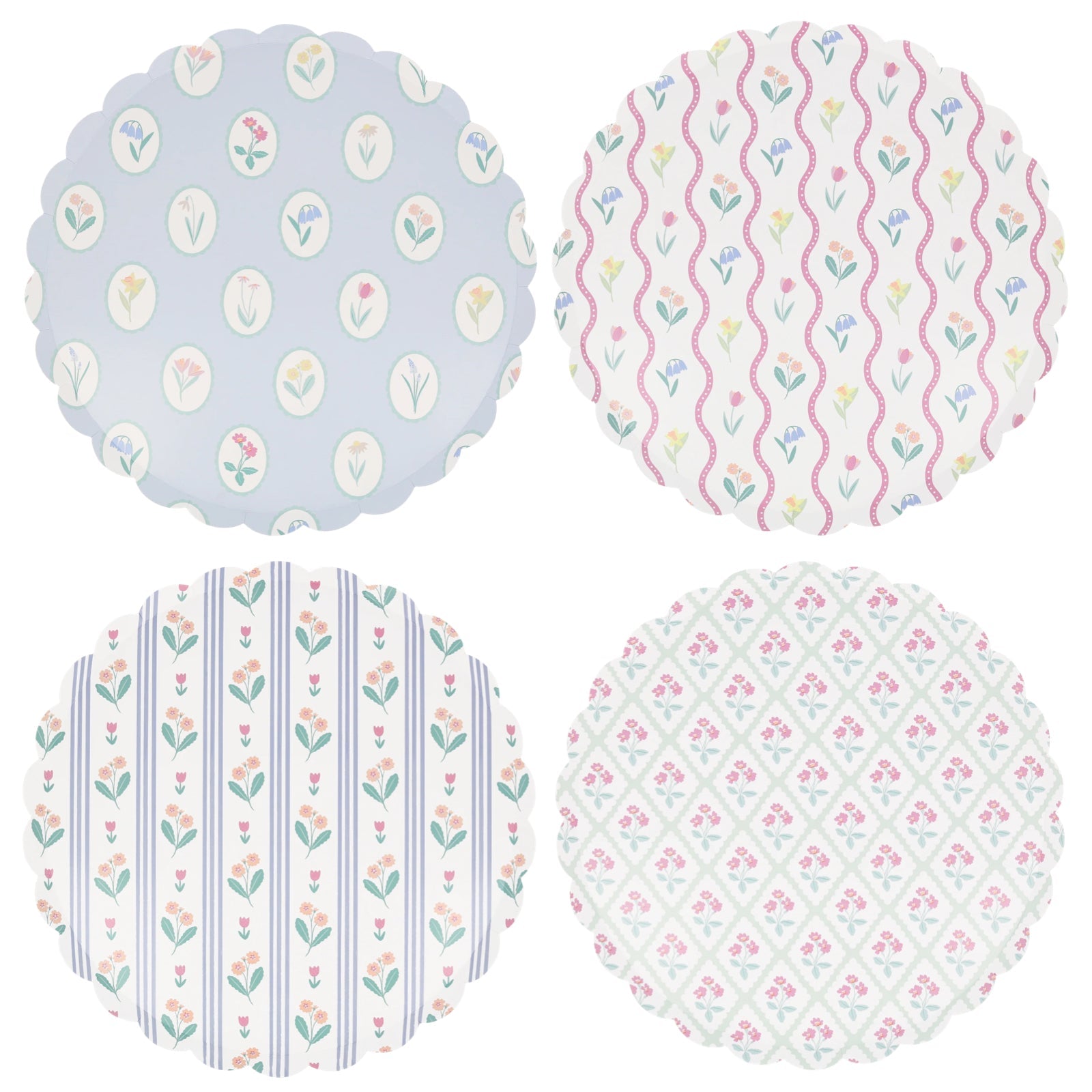 Meri Meri Party Bloomsbury Floral Pattern Dinner Plates 10.5" - bubblegum market