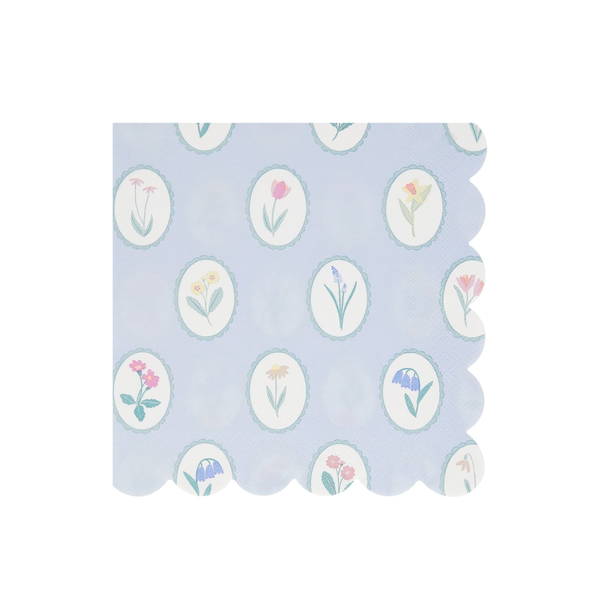 Meri Meri Party Bloomsbury Floral Pattern Large Napkins - bubblegum market