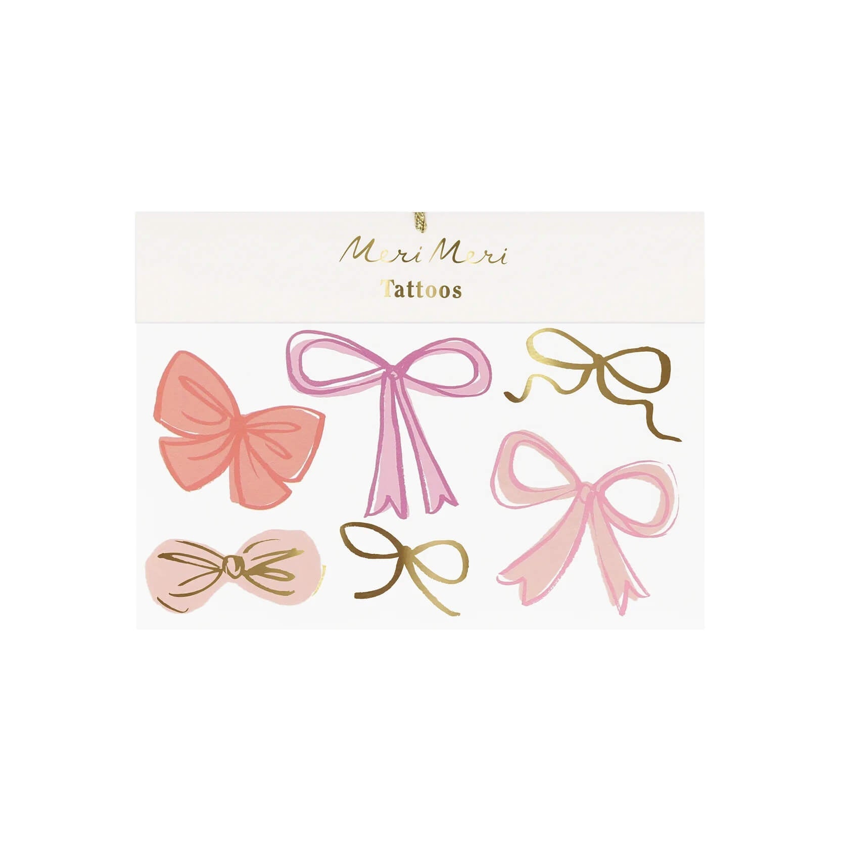 Meri Meri Party Bow Tattoos - bubblegum market