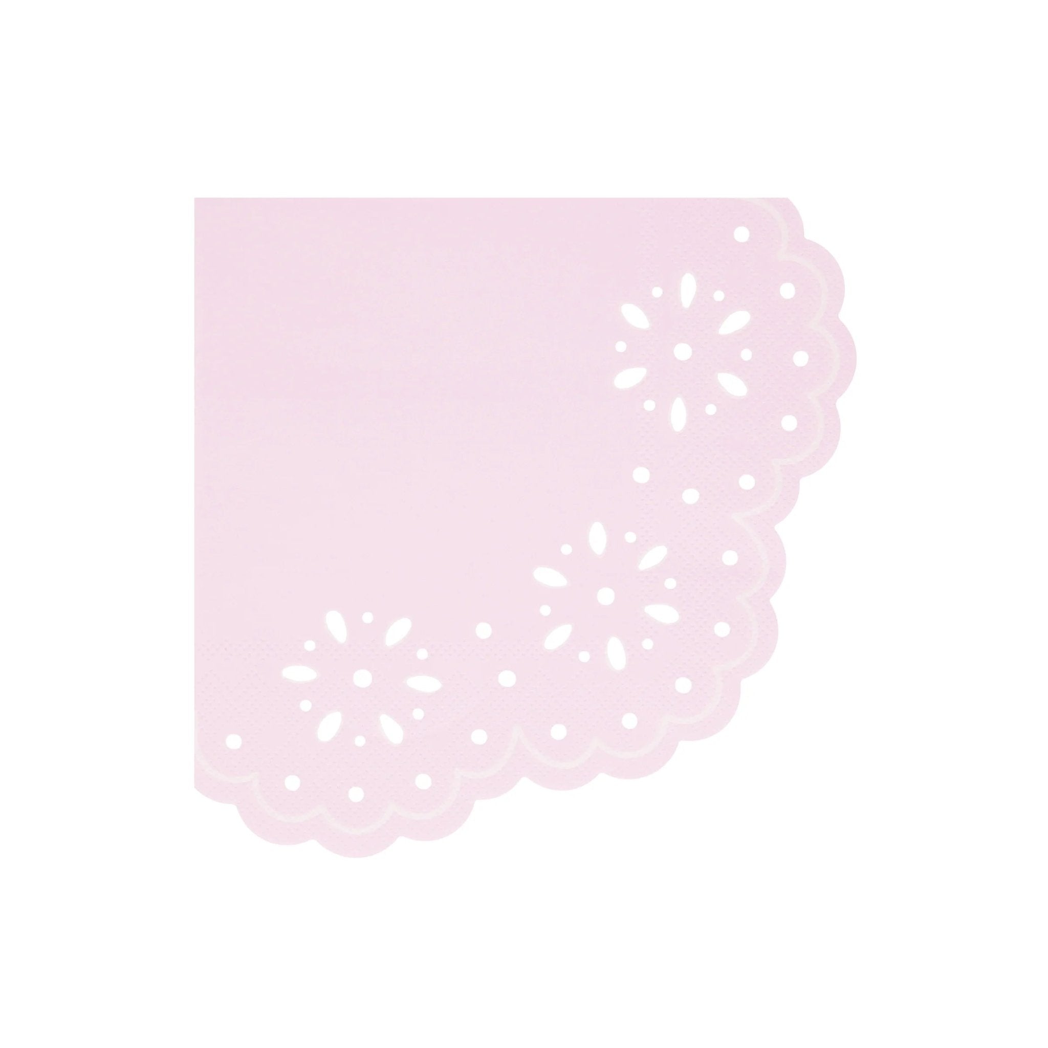 Meri Meri Party Broderie Anglaise Lace Multi Large Napkins - bubblegum market