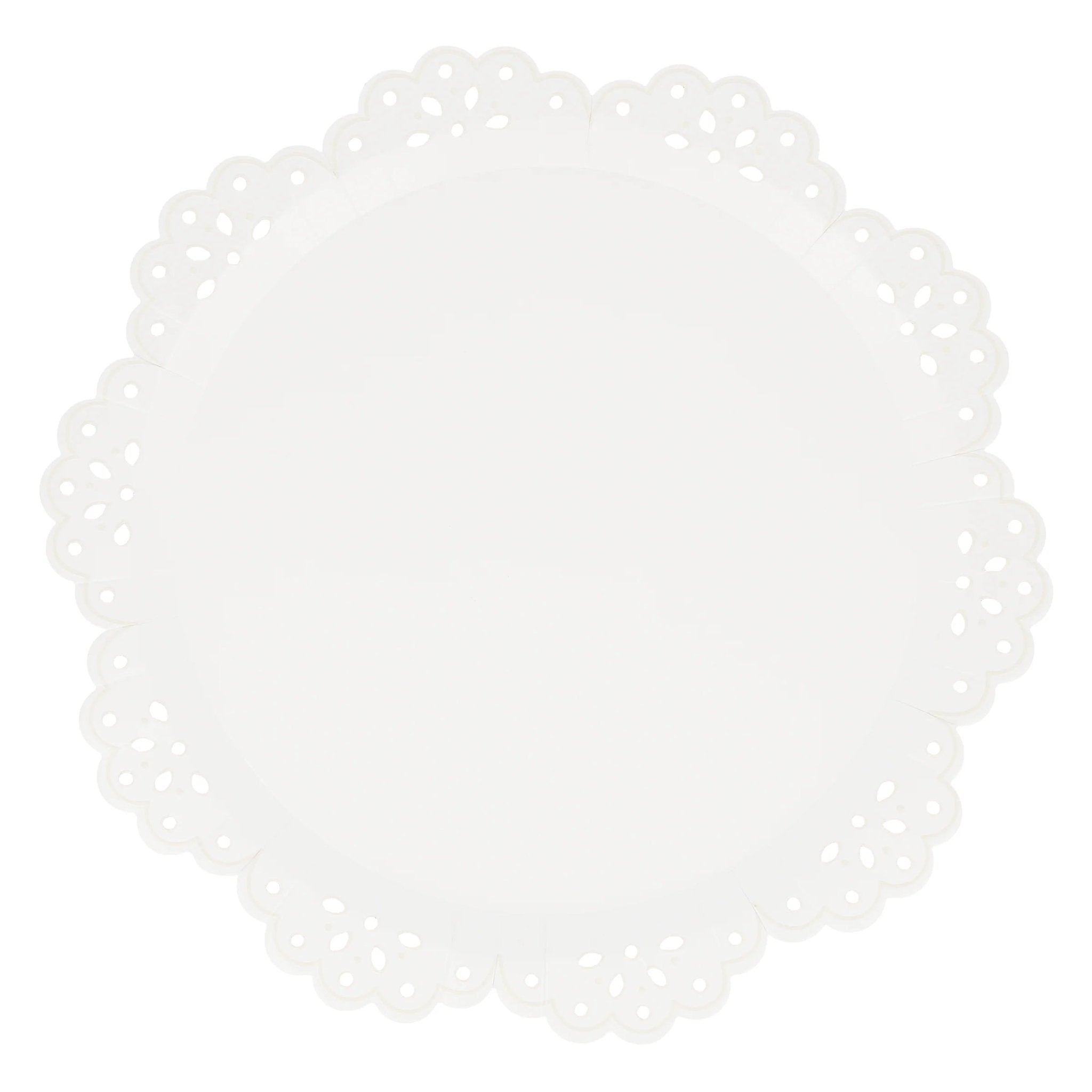 Meri Meri Party Broderie Anglaise Lace White Dinner Plates 13.25" - bubblegum market