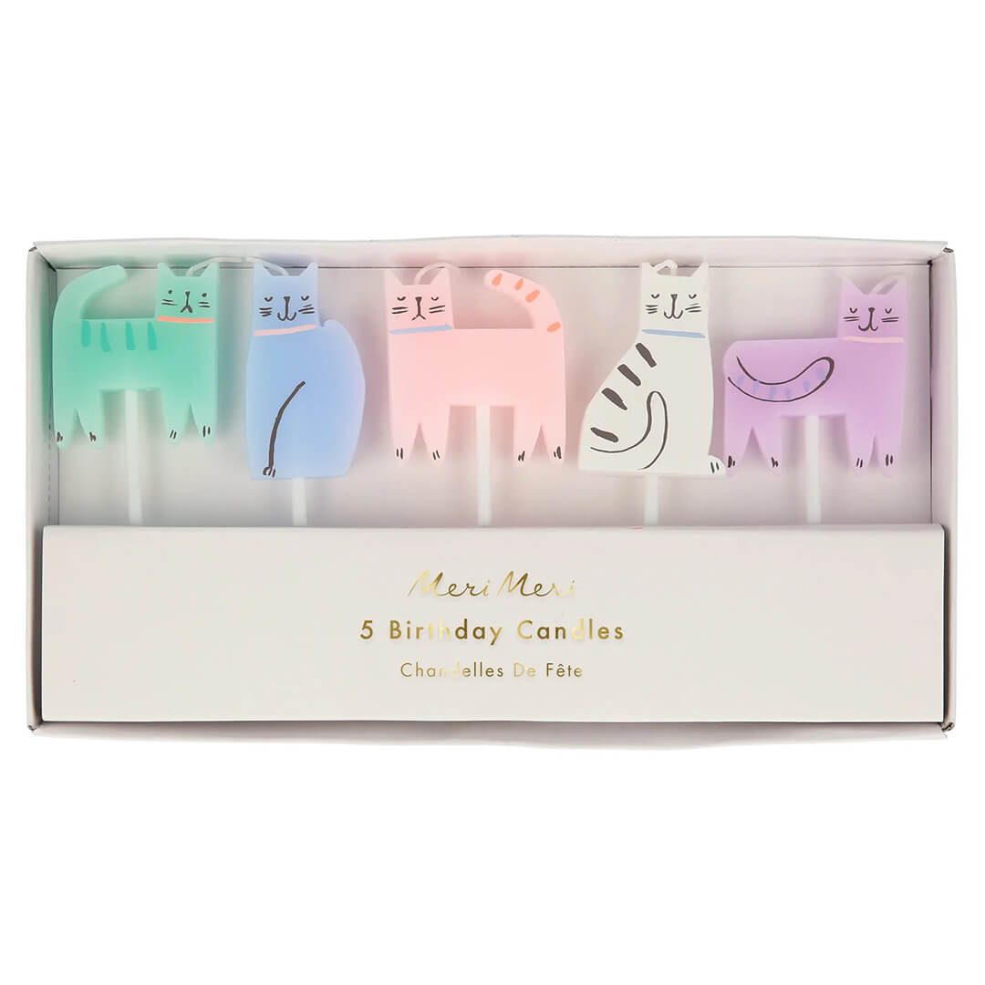 Meri Meri Party Cat Birthday Candles - bubblegum market