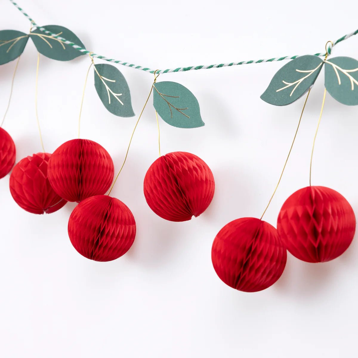 Meri Meri Party Cherry Honeycomb Garland - bubblegum market