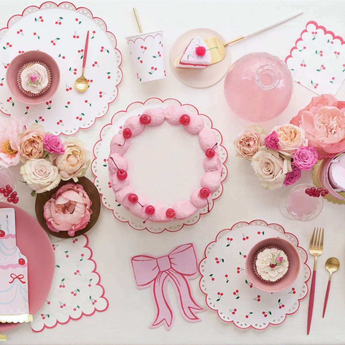 Meri Meri Party Cherry Pattern Cups - bubblegum market