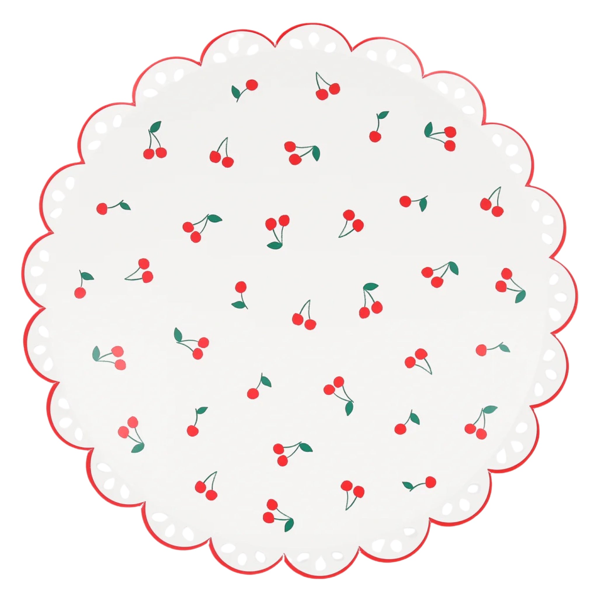 Meri Meri Party Cherry Pattern Dinner Plates 10.5" - bubblegum market