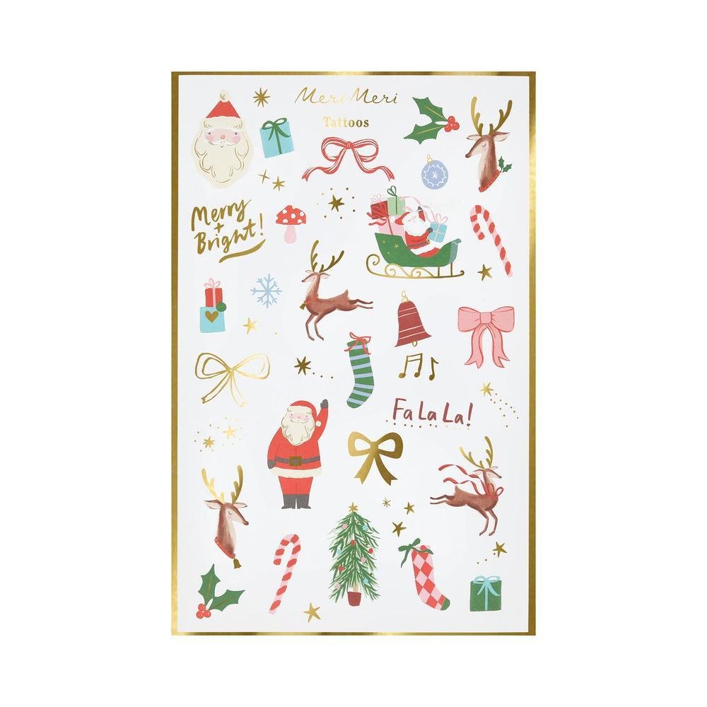 Meri Meri Party Christmas Icon Tattoos - bubblegum market