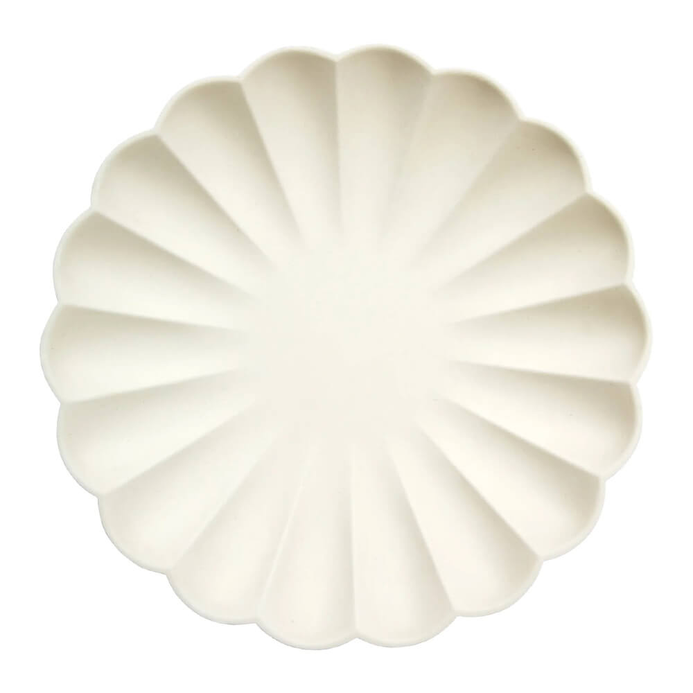 Meri Meri Party Cream Compostable Large Plates 9.5" - bubblegum market