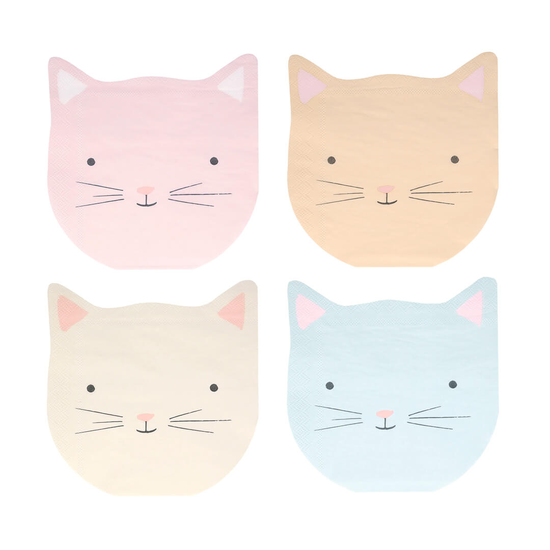 Meri Meri Party Cute Kitten Napkins - bubblegum market