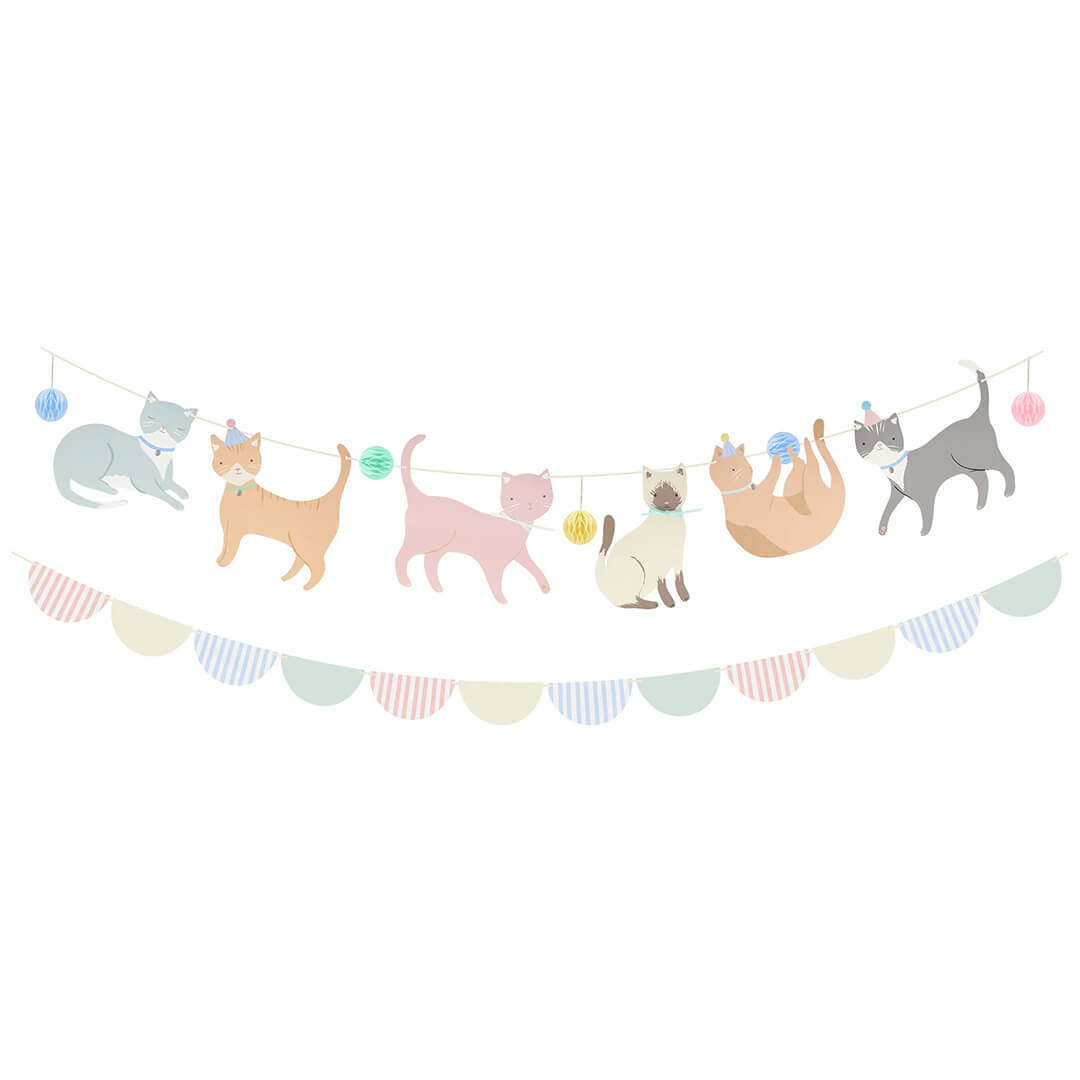 Meri Meri Party Cute Kittens Garland - bubblegum market