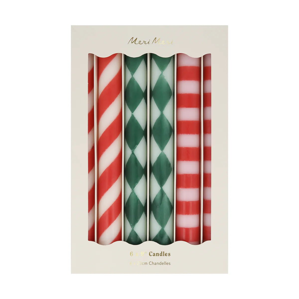 Meri Meri Party Festive Stripe Table Candles - bubblegum market