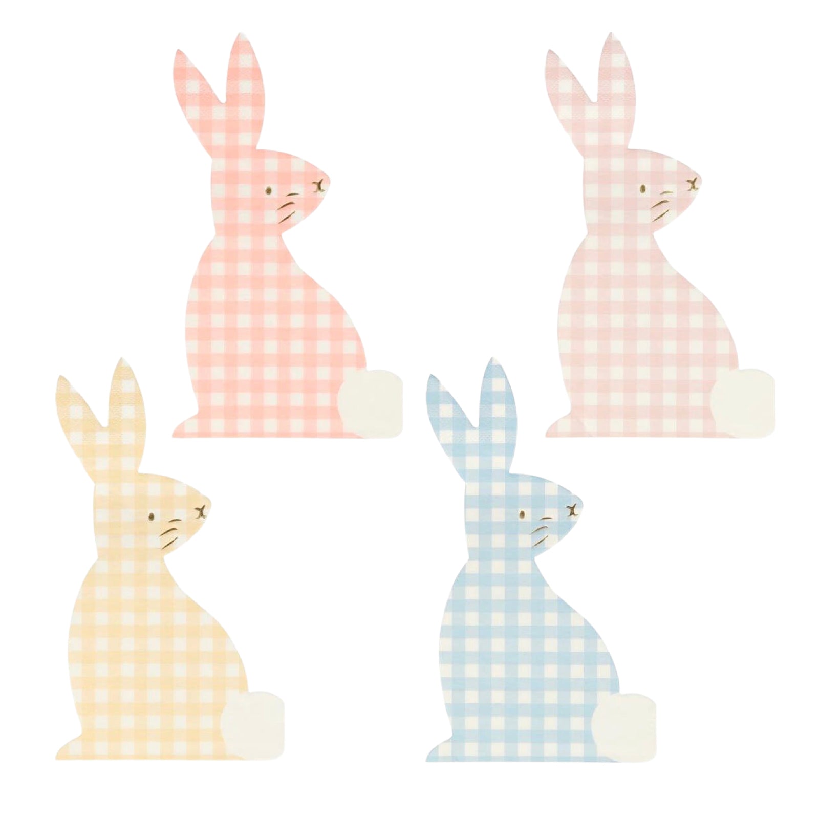 Meri Meri Party Gingham Bunny Napkins - bubblegum market