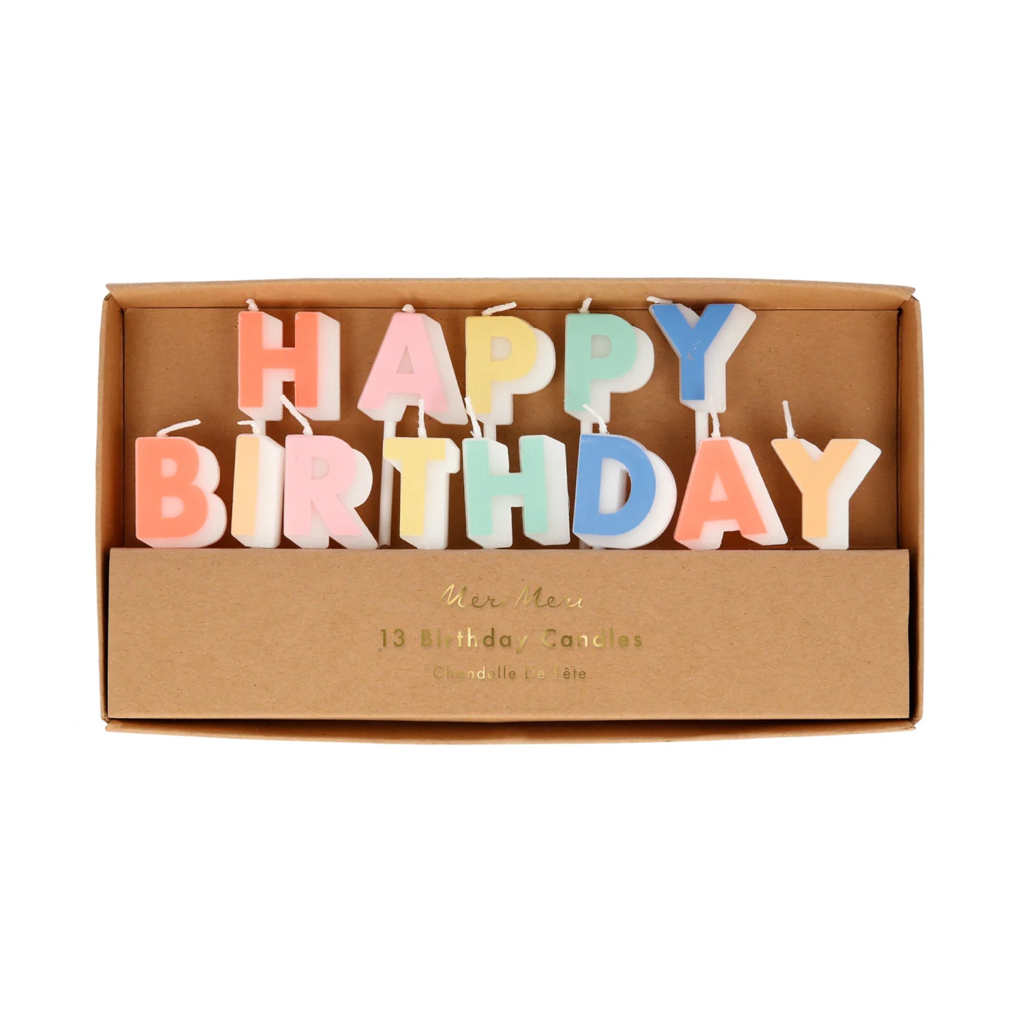 Meri Meri Party Happy Birthday Candle Set - bubblegum market