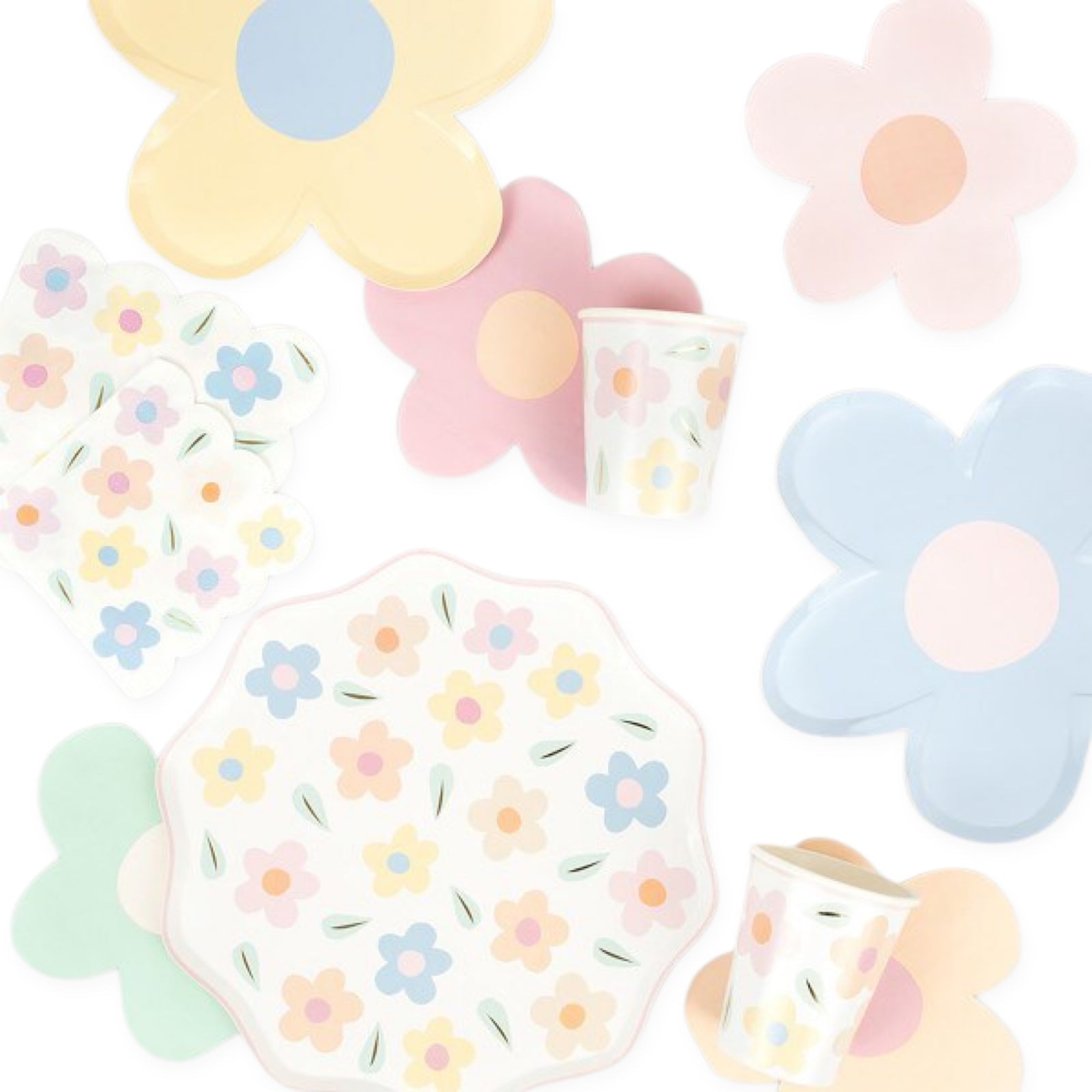 Meri Meri Party Happy Flowers Large Napkins - bubblegum market