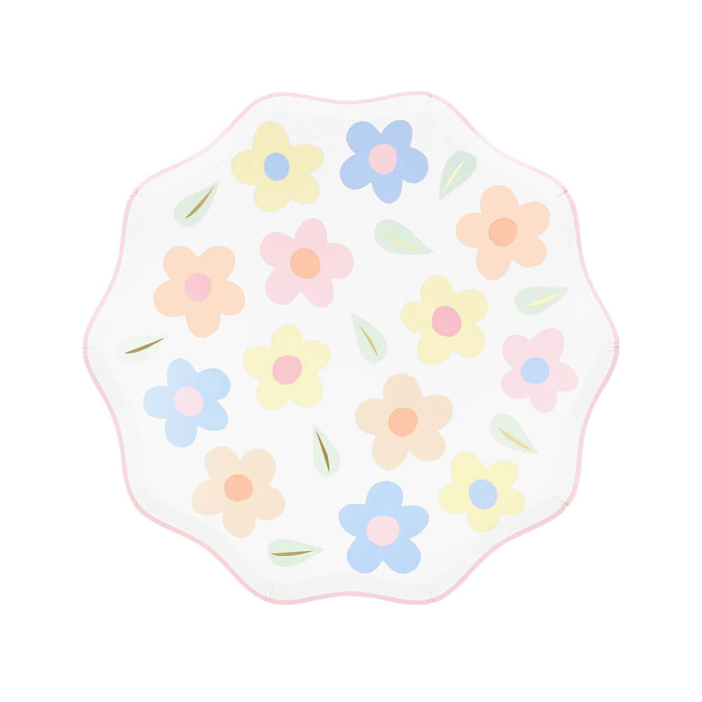 Meri Meri Party Happy Flowers Side Plates 8.5" - bubblegum market
