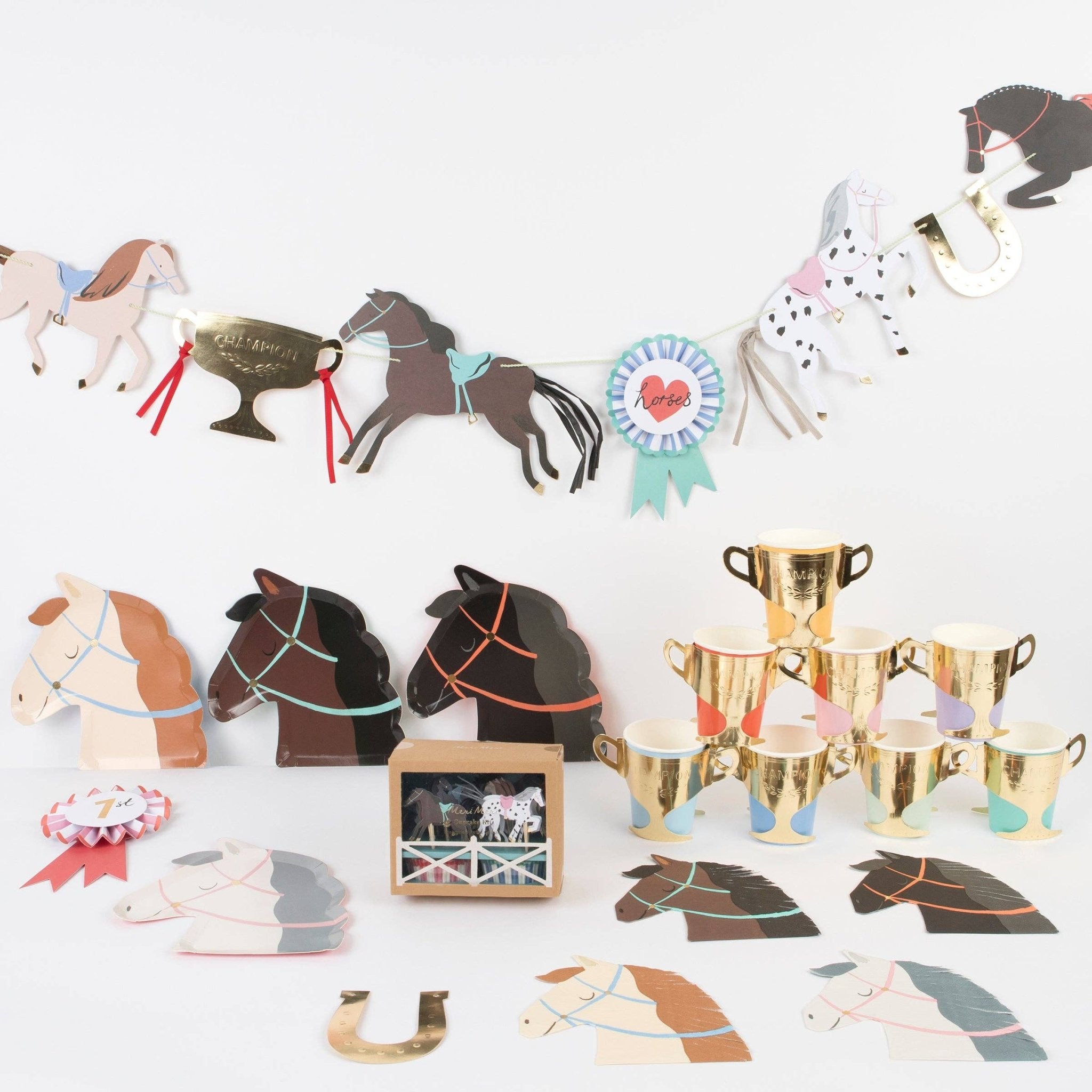 Meri Meri Party Horse Plates 8.25" - bubblegum market