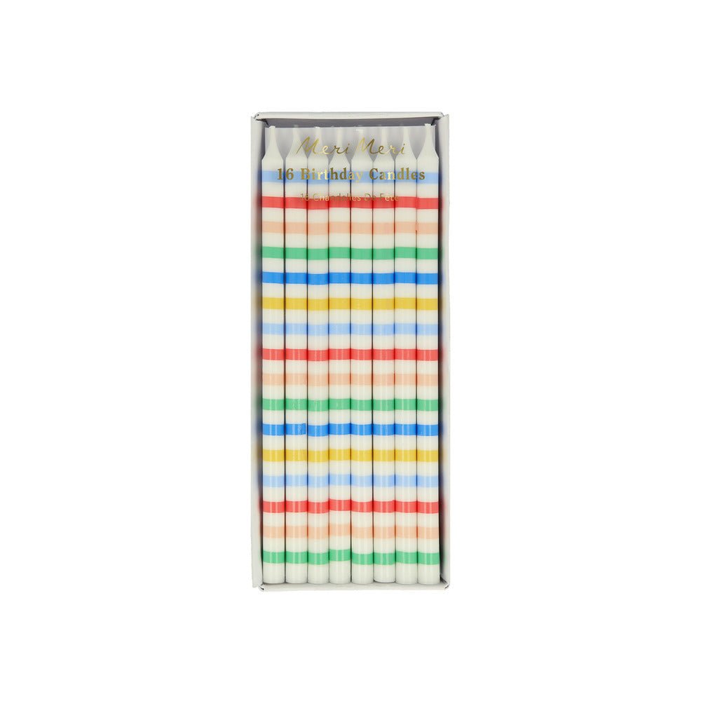 Meri Meri Party Multi Stripe Candles - bubblegum market