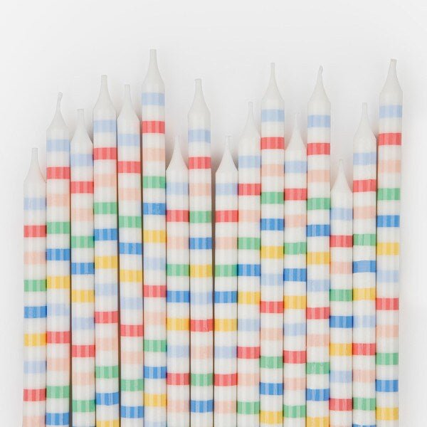 Meri Meri Party Multi Stripe Candles - bubblegum market