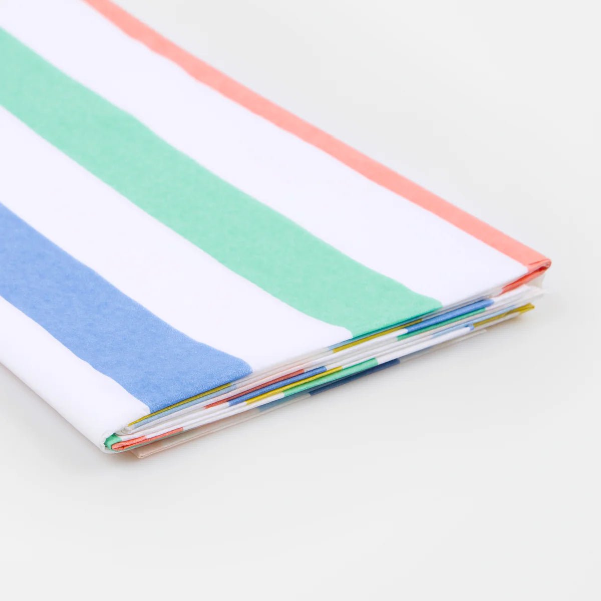 Meri Meri Party Multi Stripe Paper Tablecloth - bubblegum market